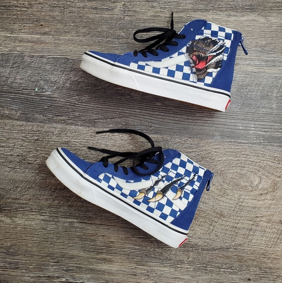 Vans Shoes Vans Jurassic Park Dinosaur Kids Lace Zipper Sneakers